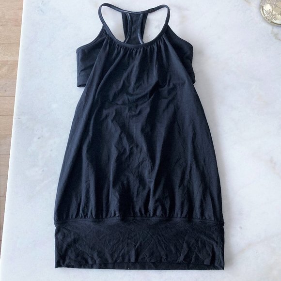 Lululemon black No Limit Tank, yoga tank with inner built in sports bra - Picture 4 of 9